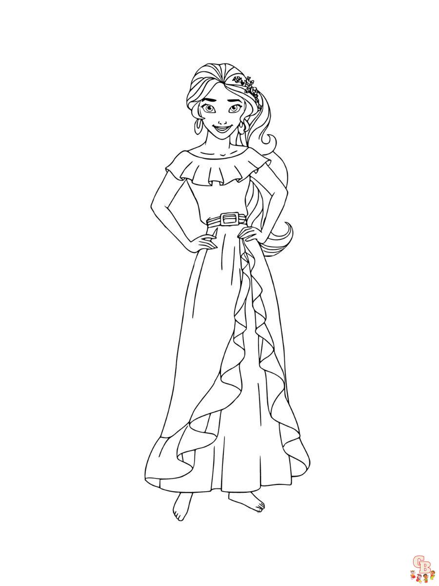 Dibujo para colorear princesa elena de avalor
