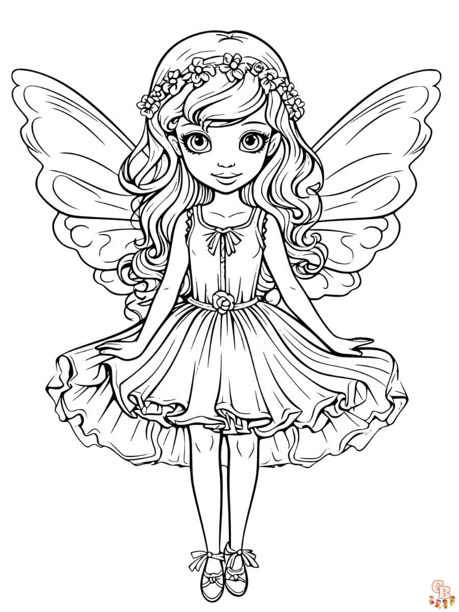 princess fairy coloring page