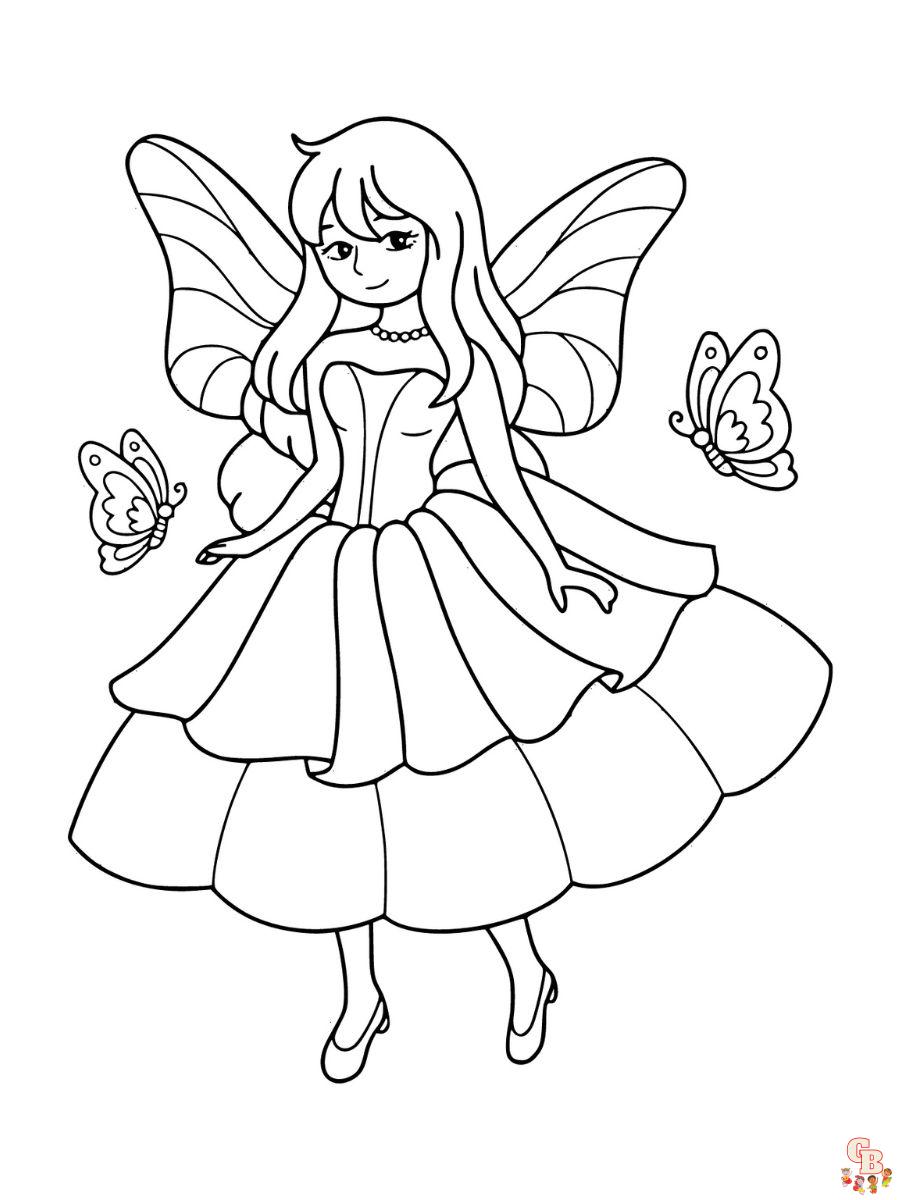 princess fairy desene de colorat