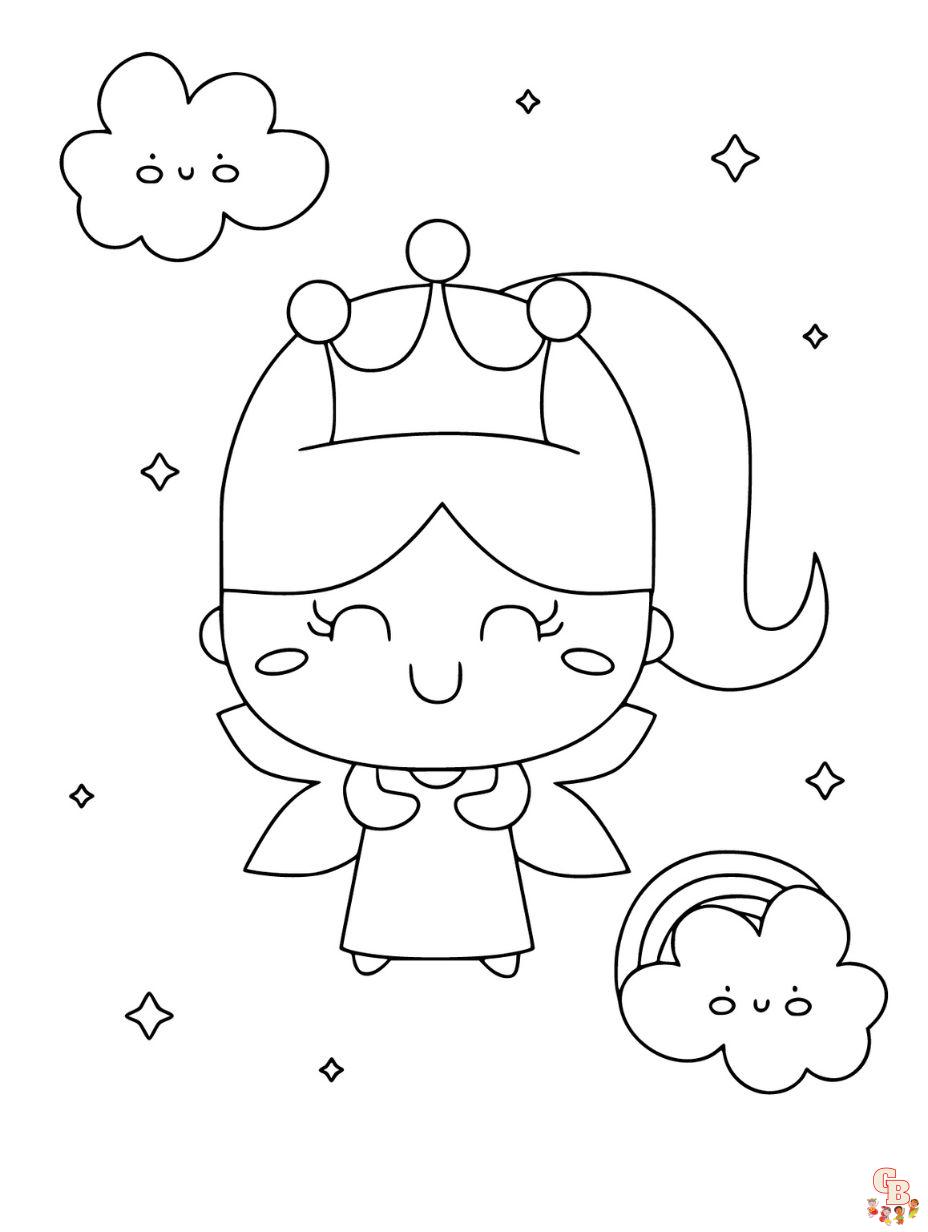 princess fairy coloring pages