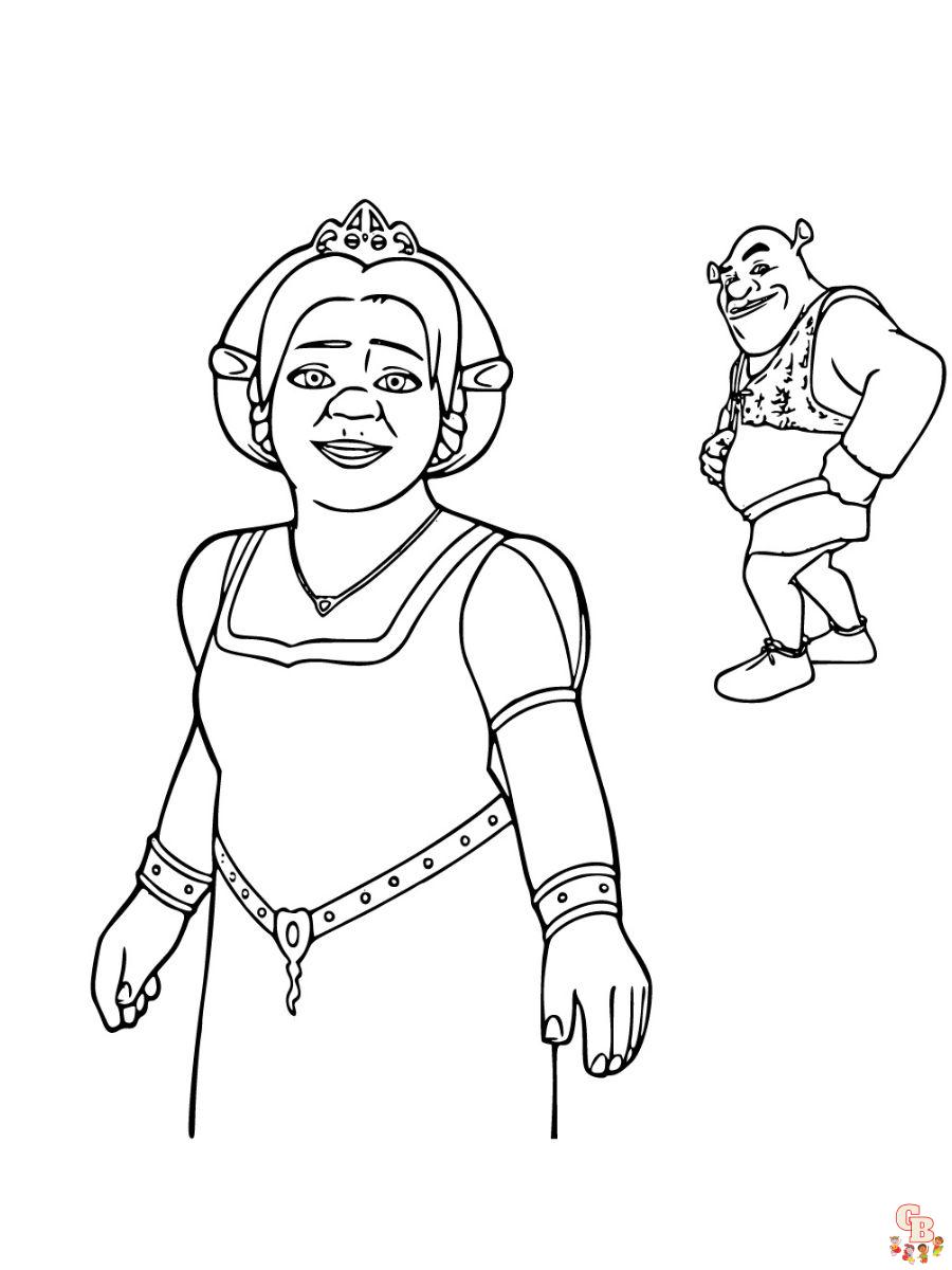 princess fiona coloring pages free