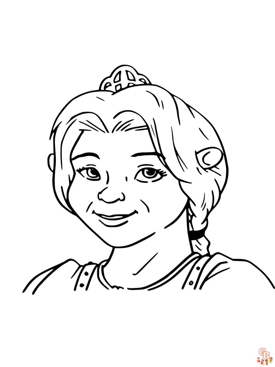 princess fiona coloring pages