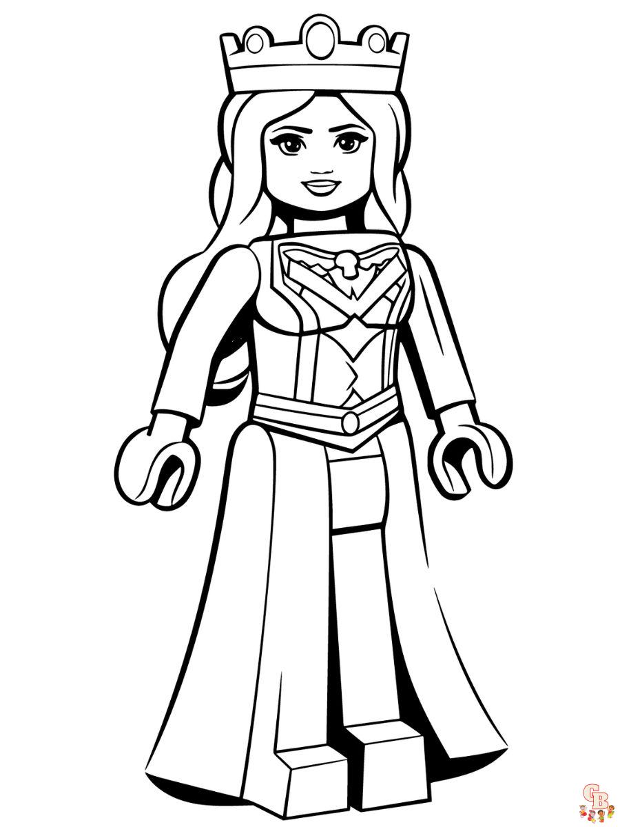 princess lego coloring pages