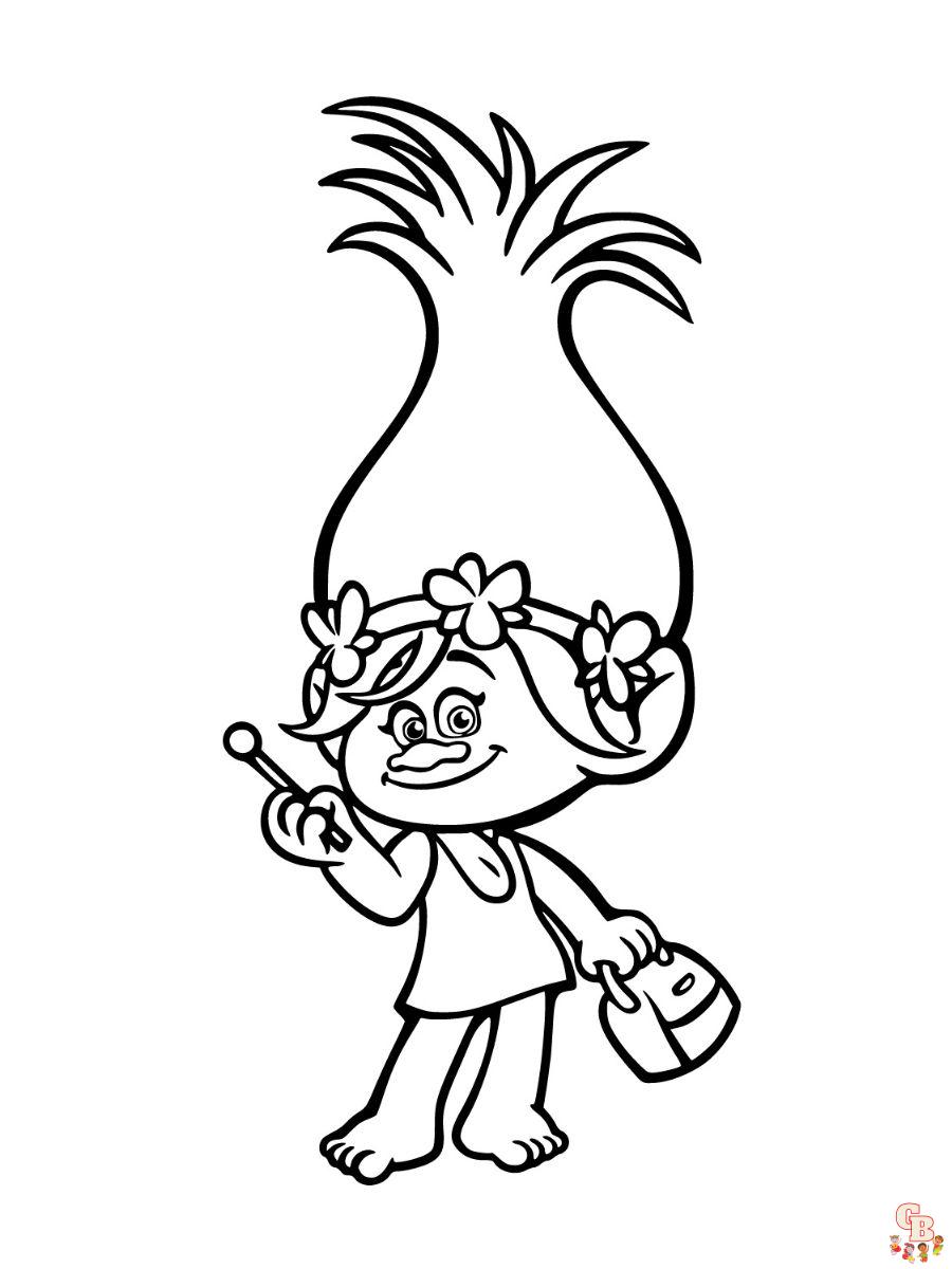 princess poppy coloring pages