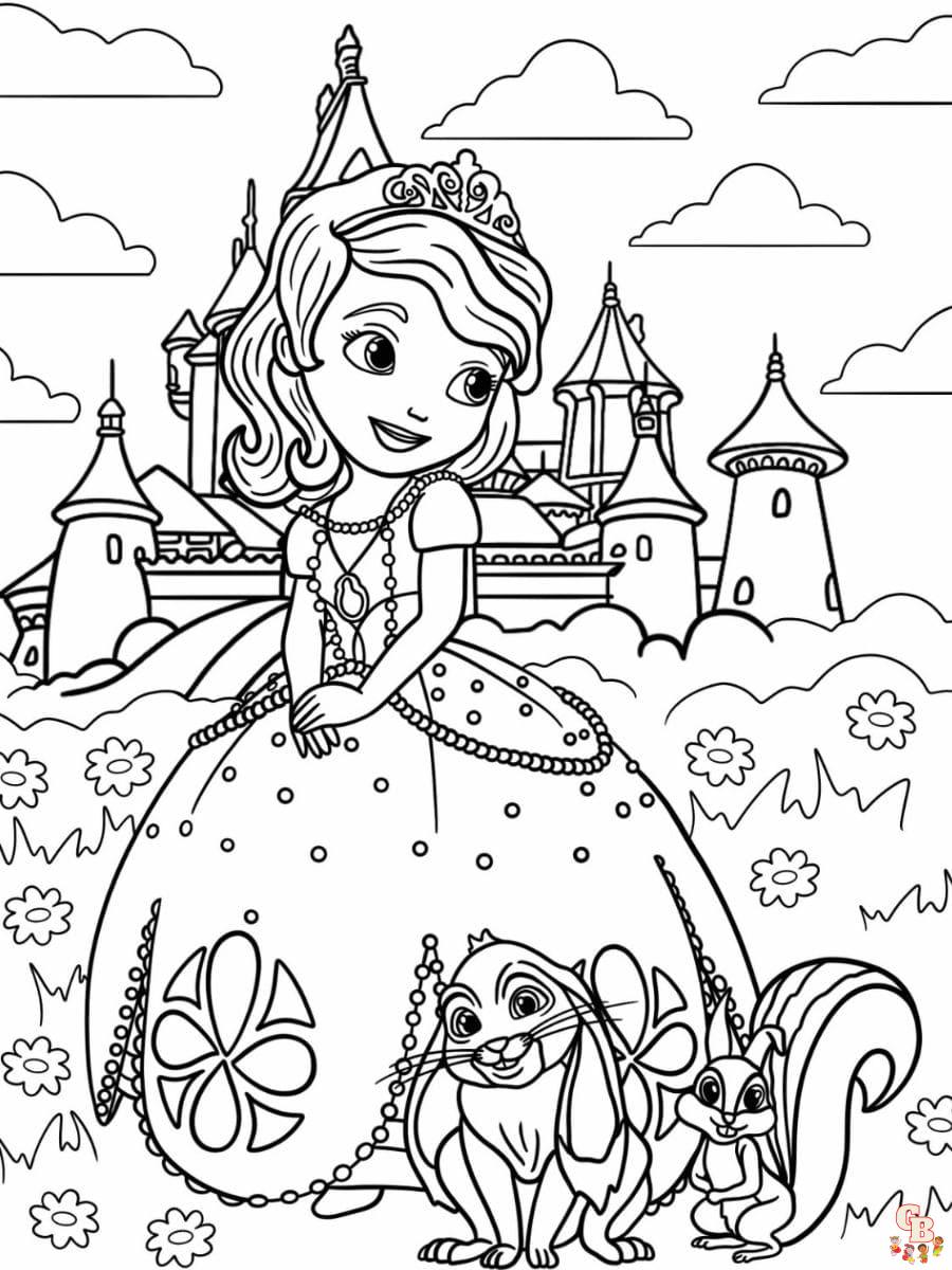 dibujos de la princesa sofia para colorear