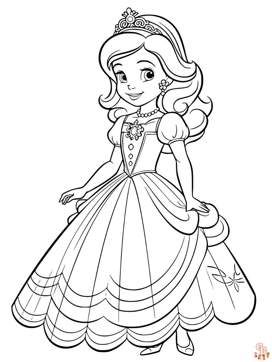 Princesa Sofia para imprimir desenhos para colorir