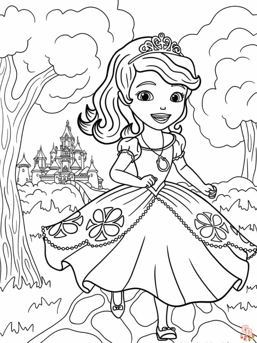 princesa sofia os primeiros desenhos para colorir