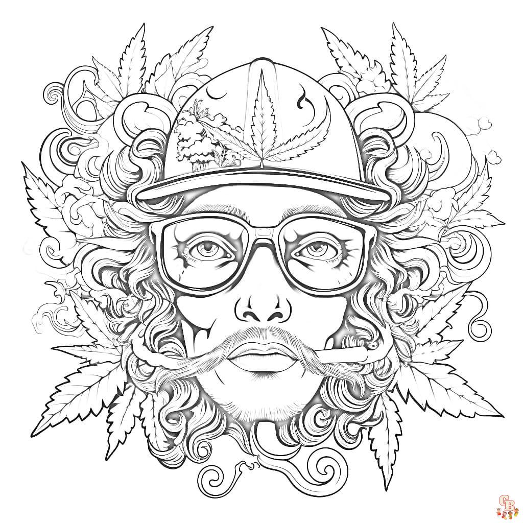 printable Stoner coloring pages for adults