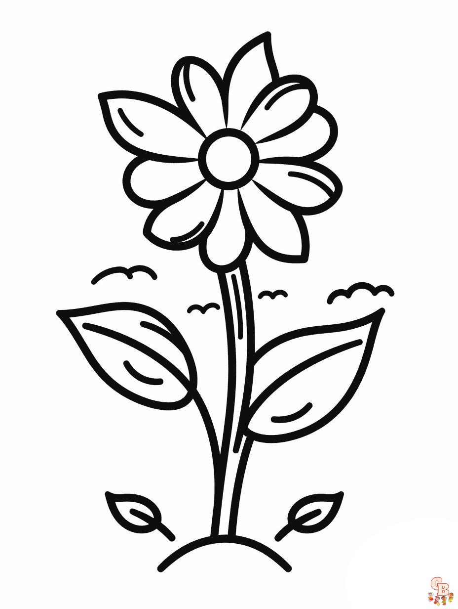 printable adult flower coloring pages