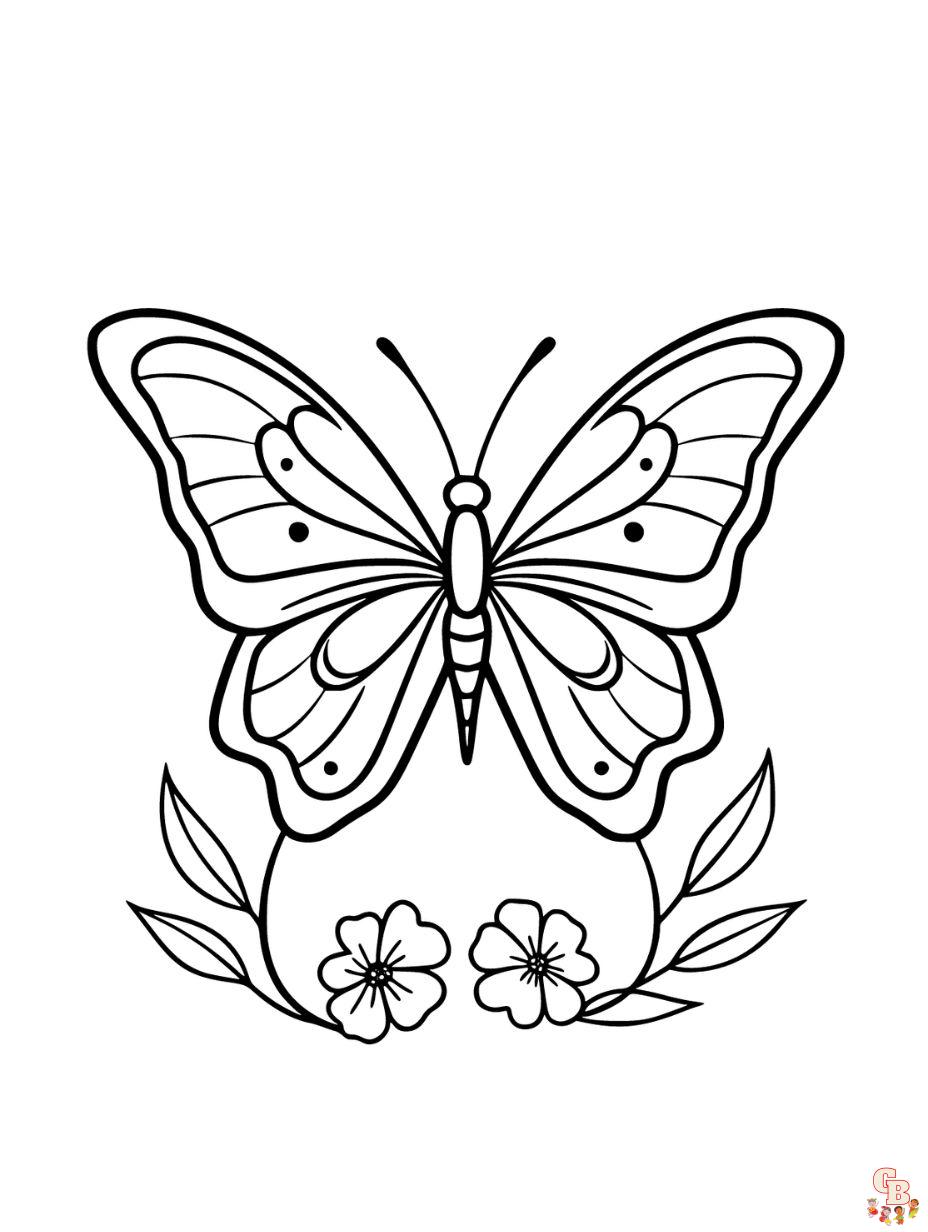 printable butterflies coloring pages