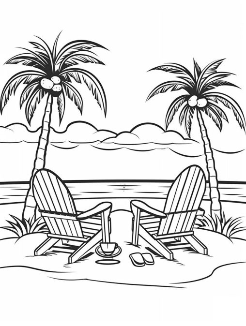 Summer Coloring Pages Free and Printable for Kids and Adults