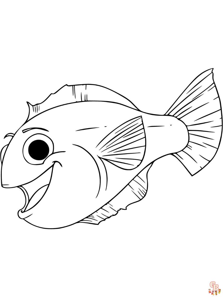 printable cute fish coloring pages