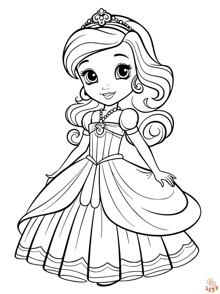 printable cute princess coloring pages