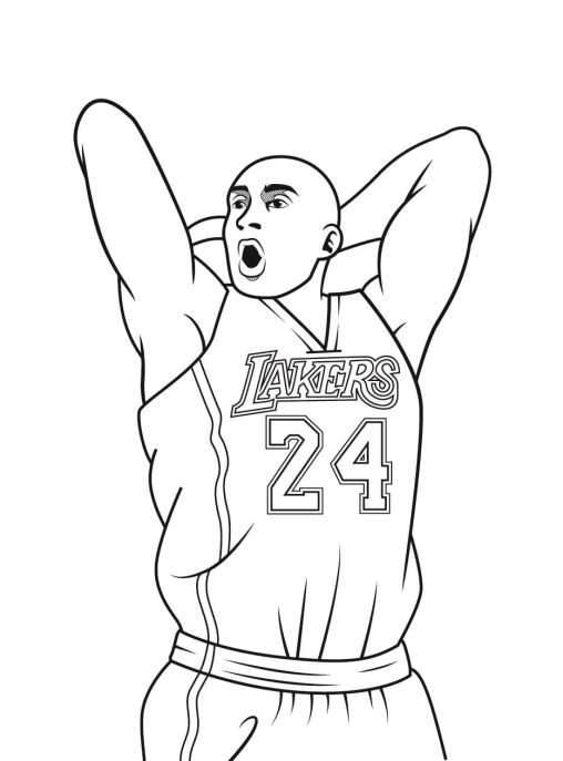 Printable Kobe Bryant Coloring Pages Free For Kids And Adults