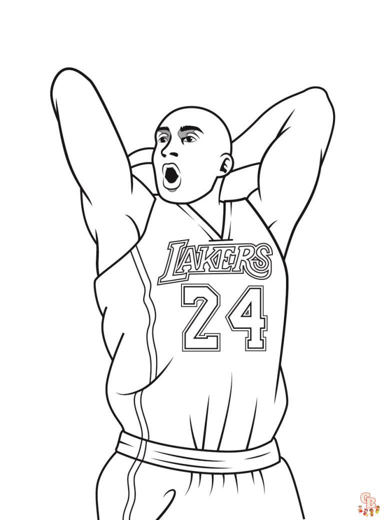 Printable Kobe Bryant Coloring Pages Free For Kids And Adults