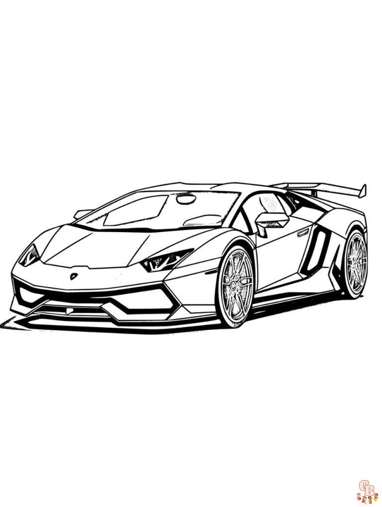 Lamborghini Coloring Pages - Get Free Printables at GBcoloring