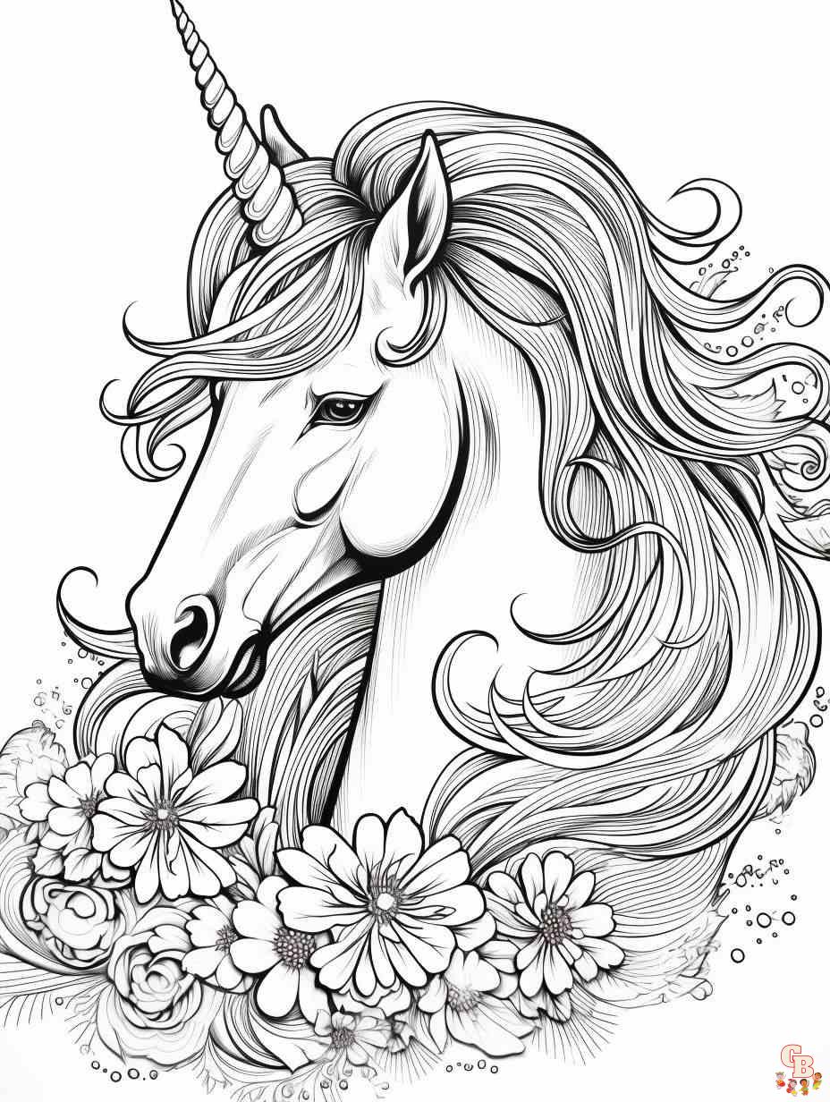dibujos de unicornios realistas imprimibles para colorear