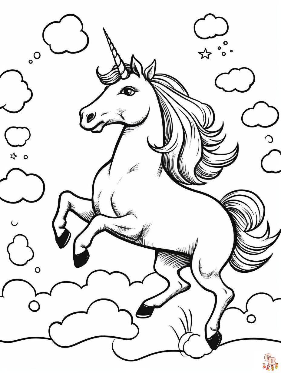 dibujos de unicornios imprimibles para colorear