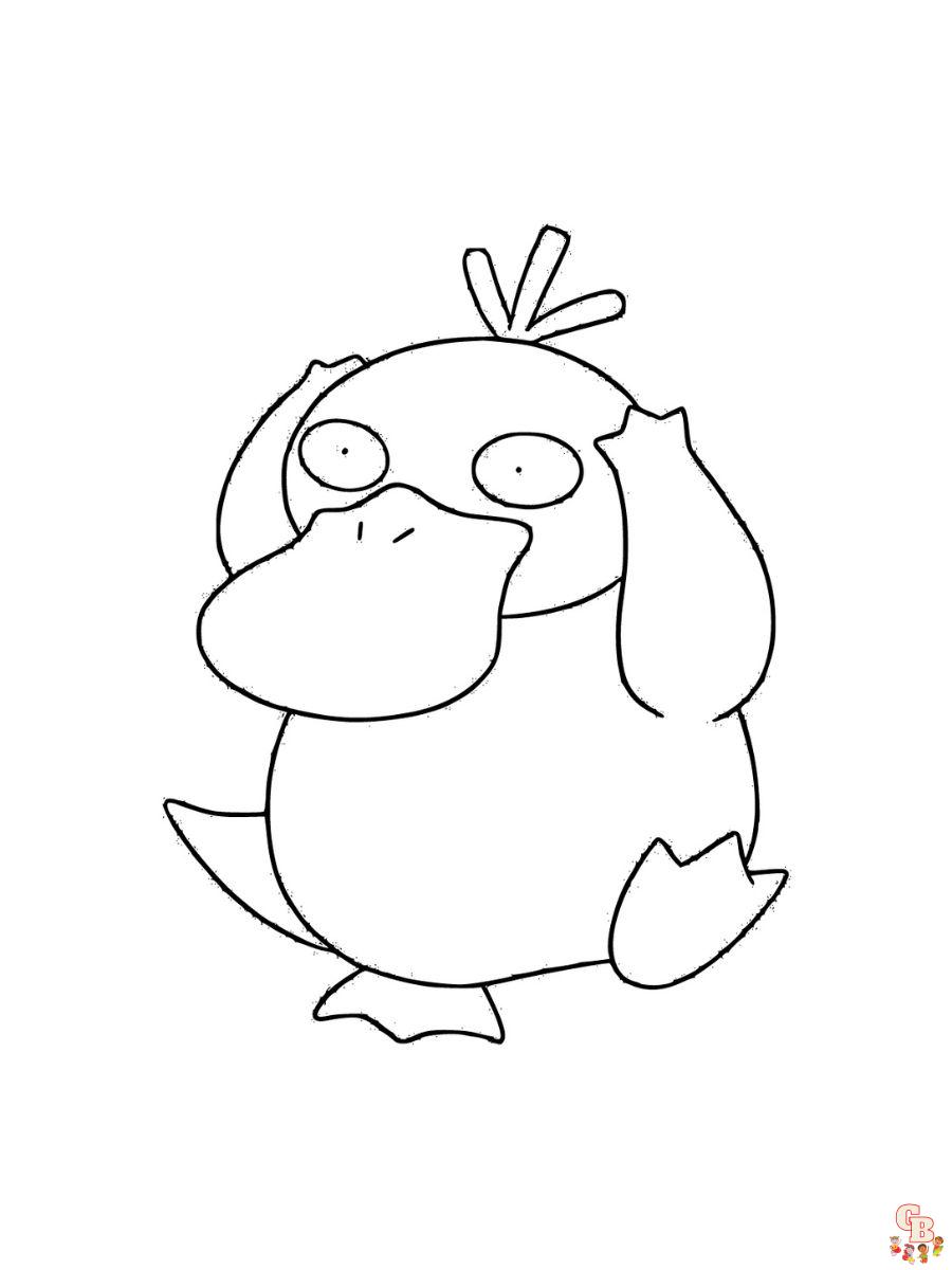 psyduck coloring pages