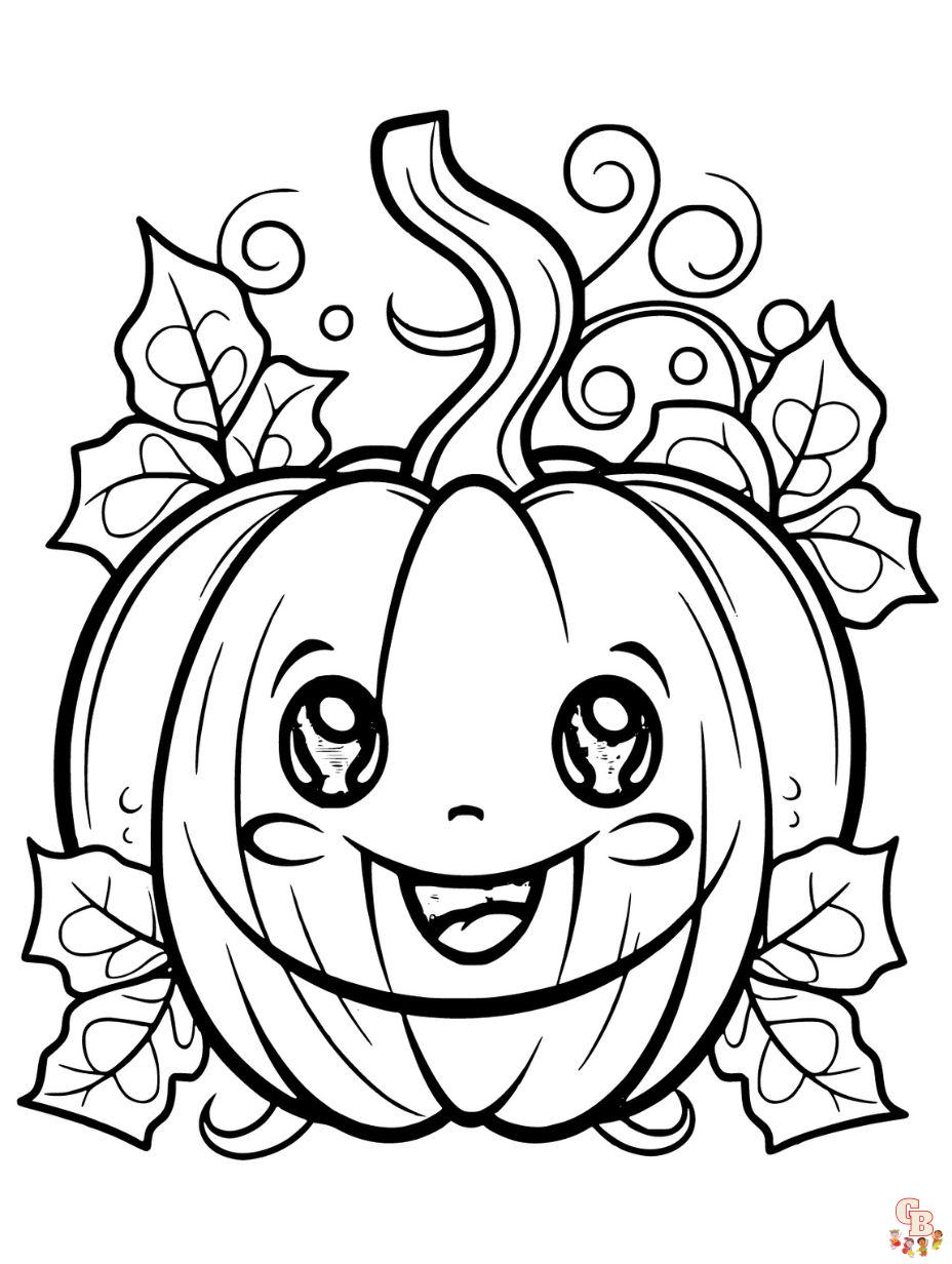 pumpkin coloring pages cute