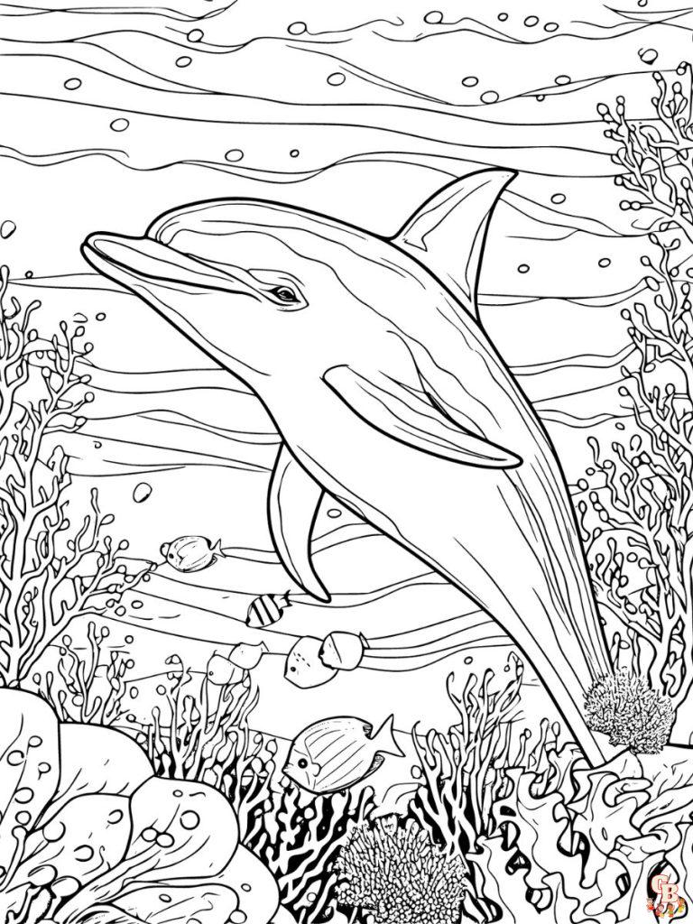Discover the Best Collection of Dolphins Coloring Pages