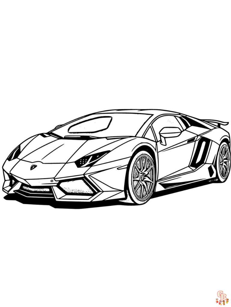 Lamborghini Coloring Pages - Get Free Printables at GBcoloring