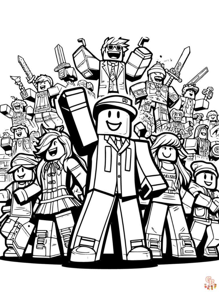 Free Roblox Coloring Pages for Kids to Print | GBcoloring