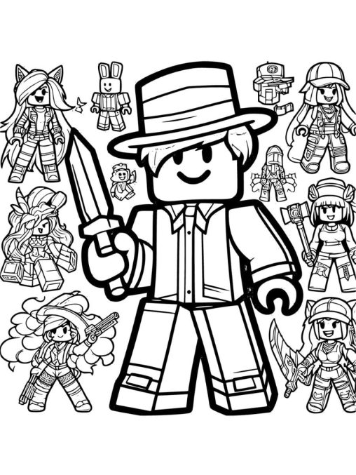 Free Roblox Coloring Pages for Kids to Print | GBcoloring