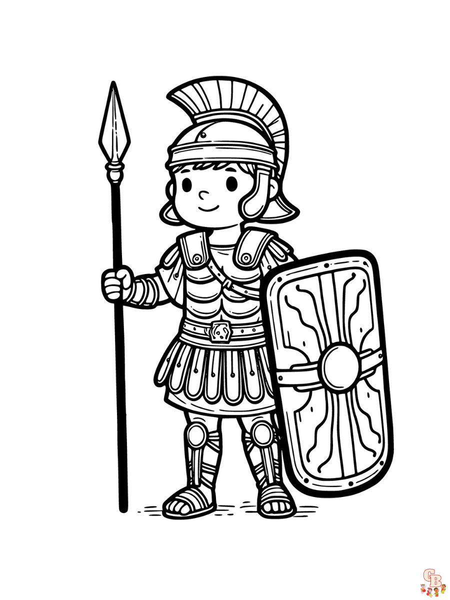 roman soldier coloring pages
