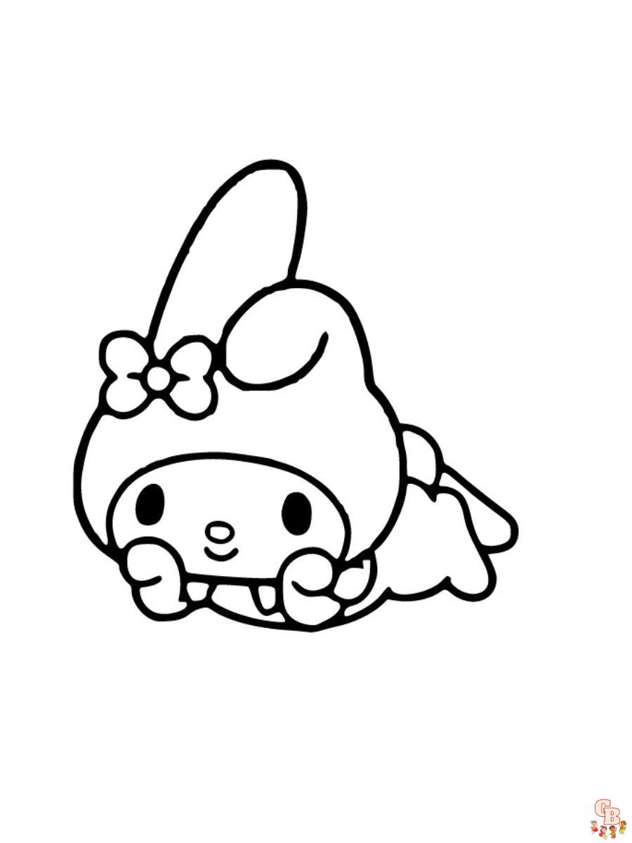 sanrio my melody coloring pages