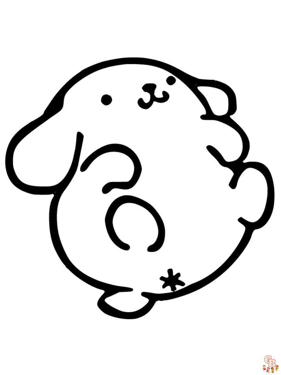 sanrio pompompurin coloring pages