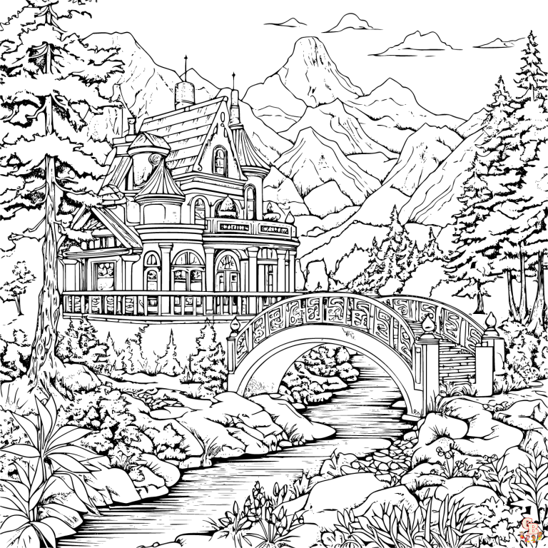 Printable Scenery Coloring Pages Free For Kids And Adults