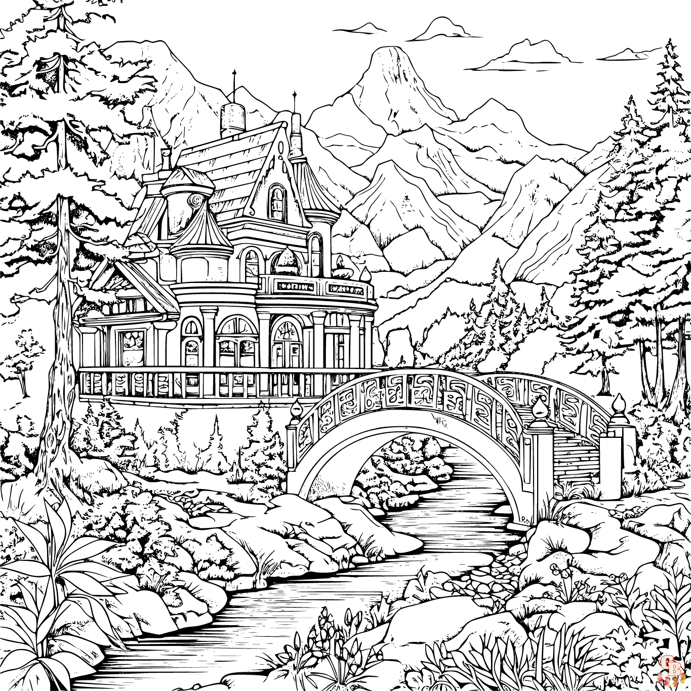 scenery Coloring Sheets