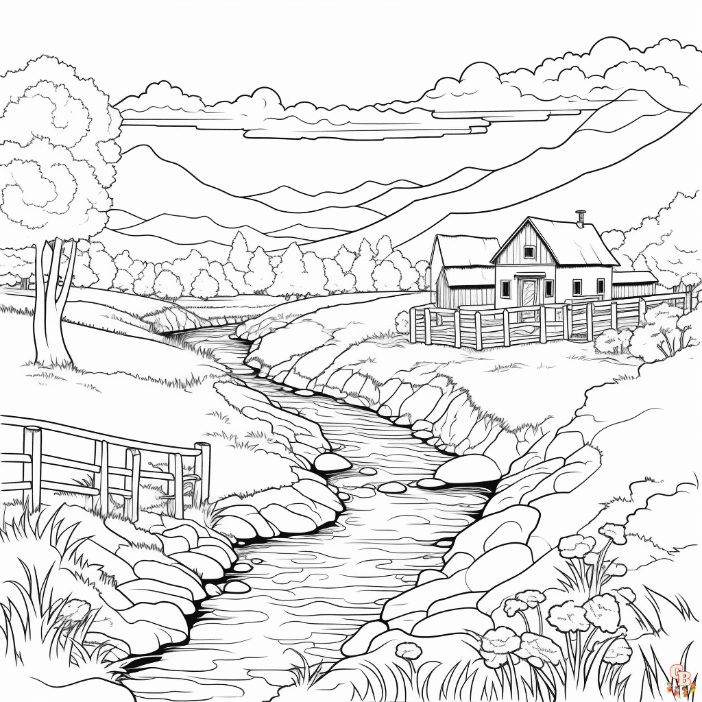 scenery coloring pages printable
