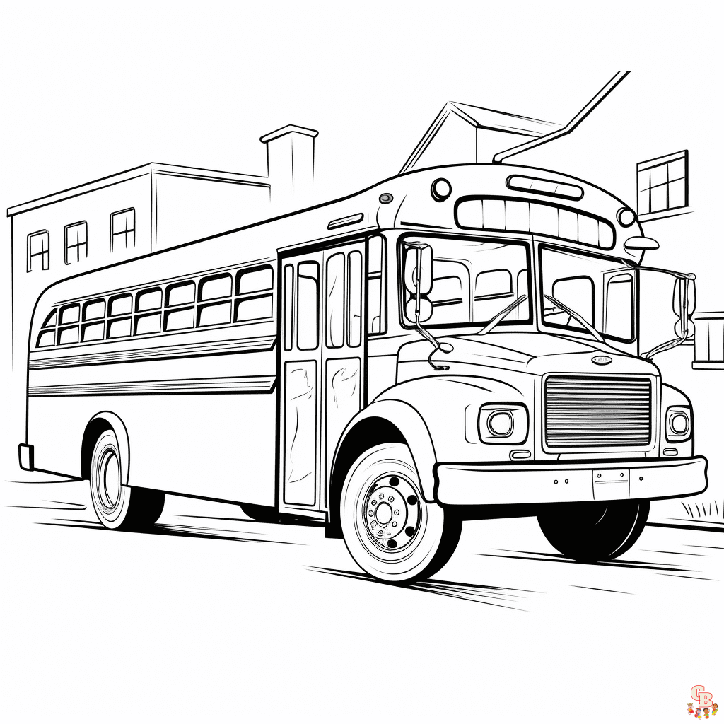 school bus coloring pages free