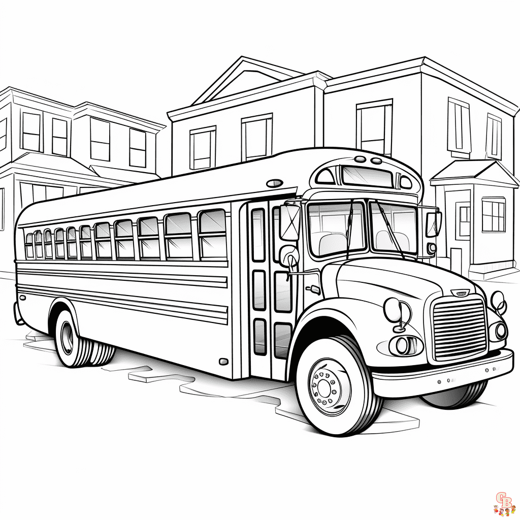 school bus coloring pages printable