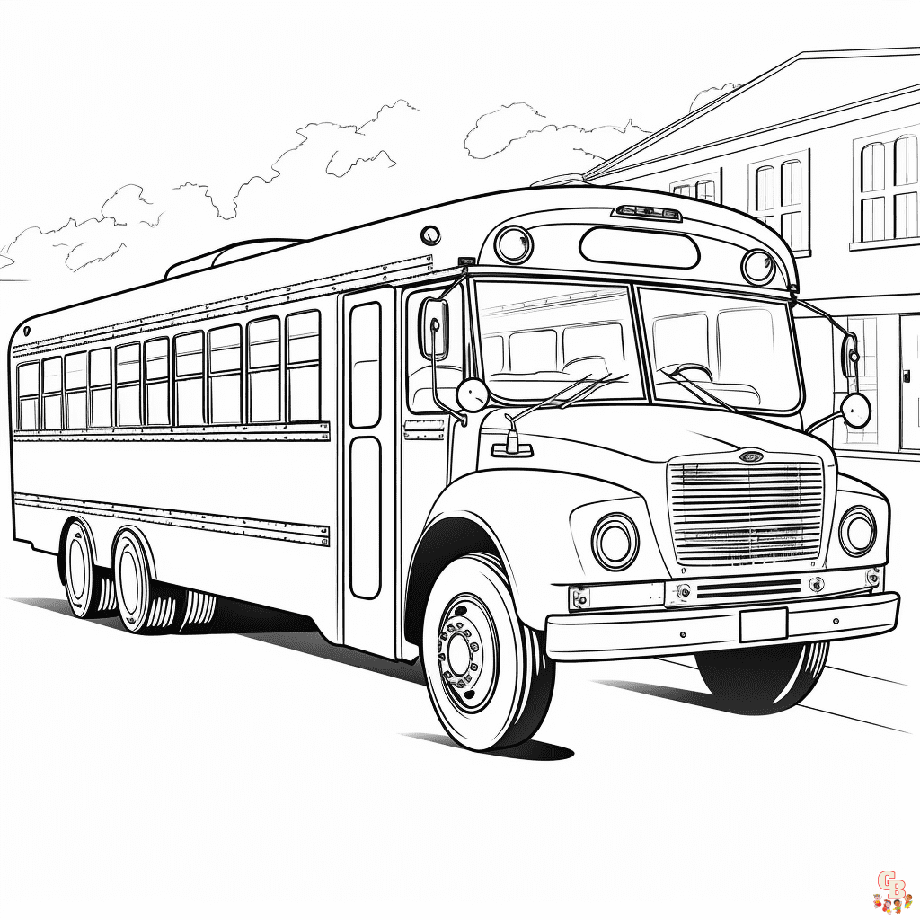 school bus coloring pages to print