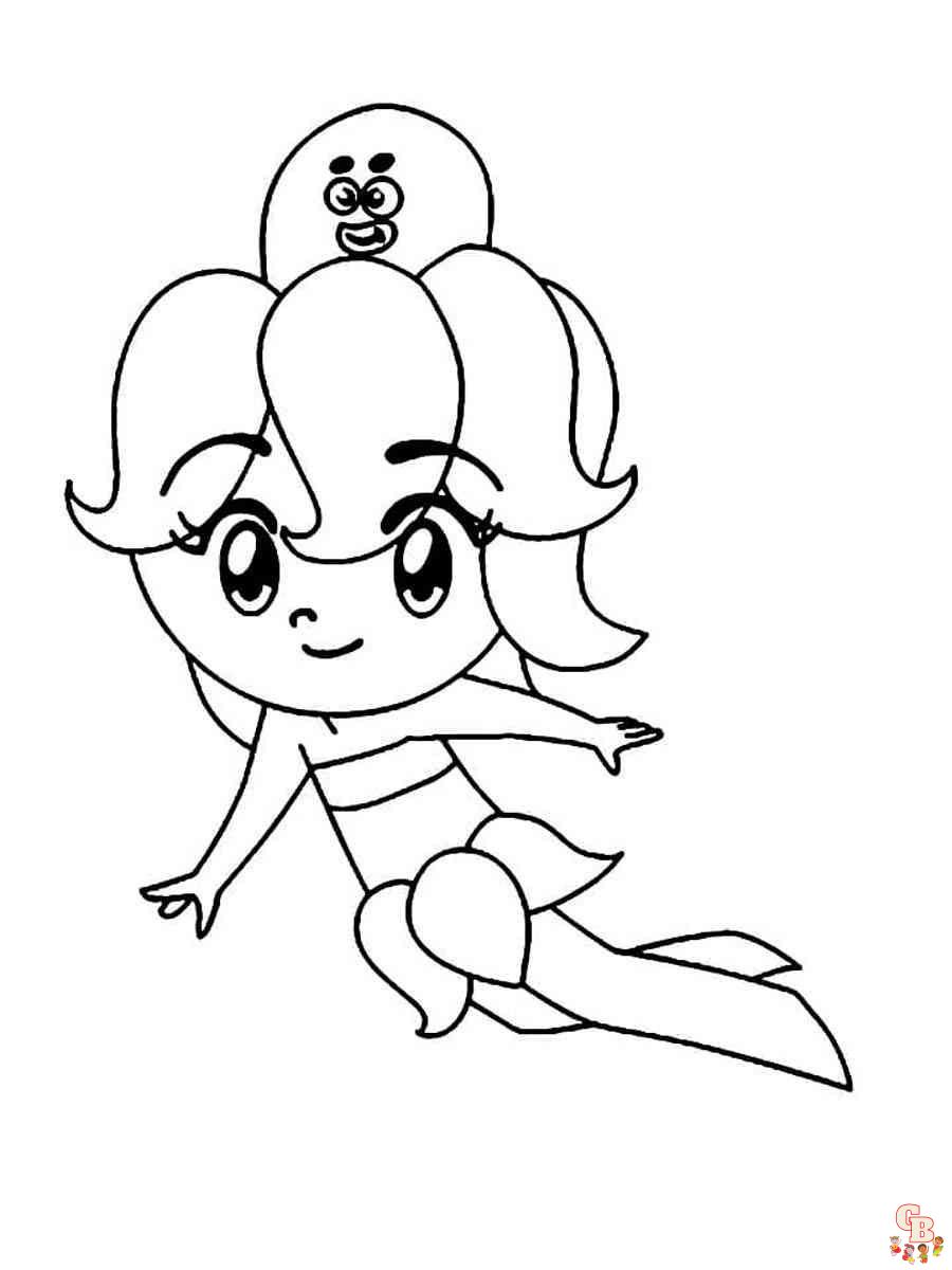 desenho de princesas do mar para colorir grátis