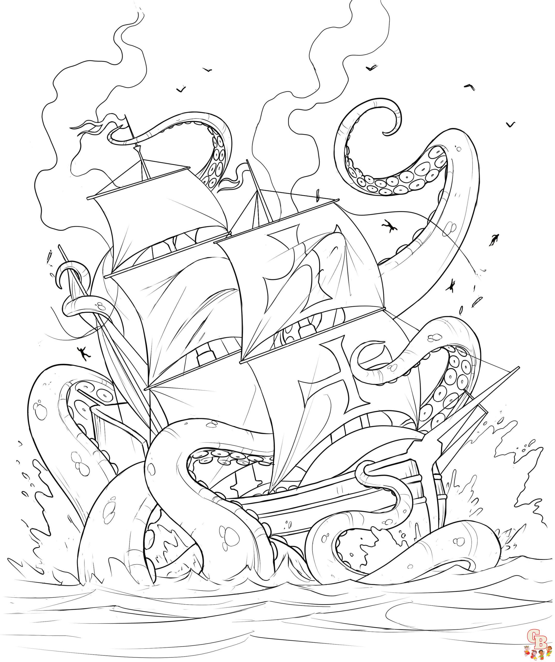 seattle kraken coloring pages