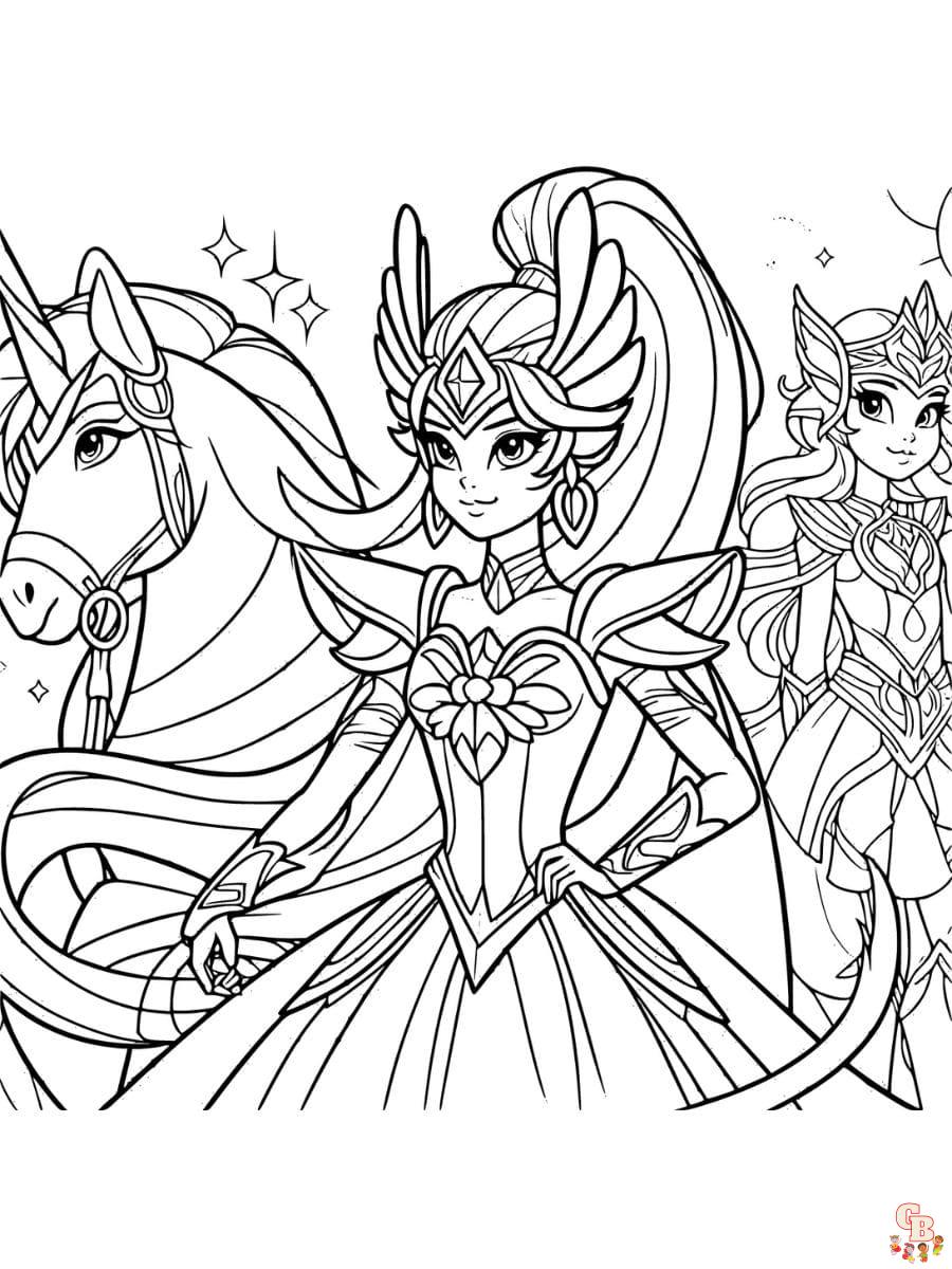 she ra princess of power coloring pages