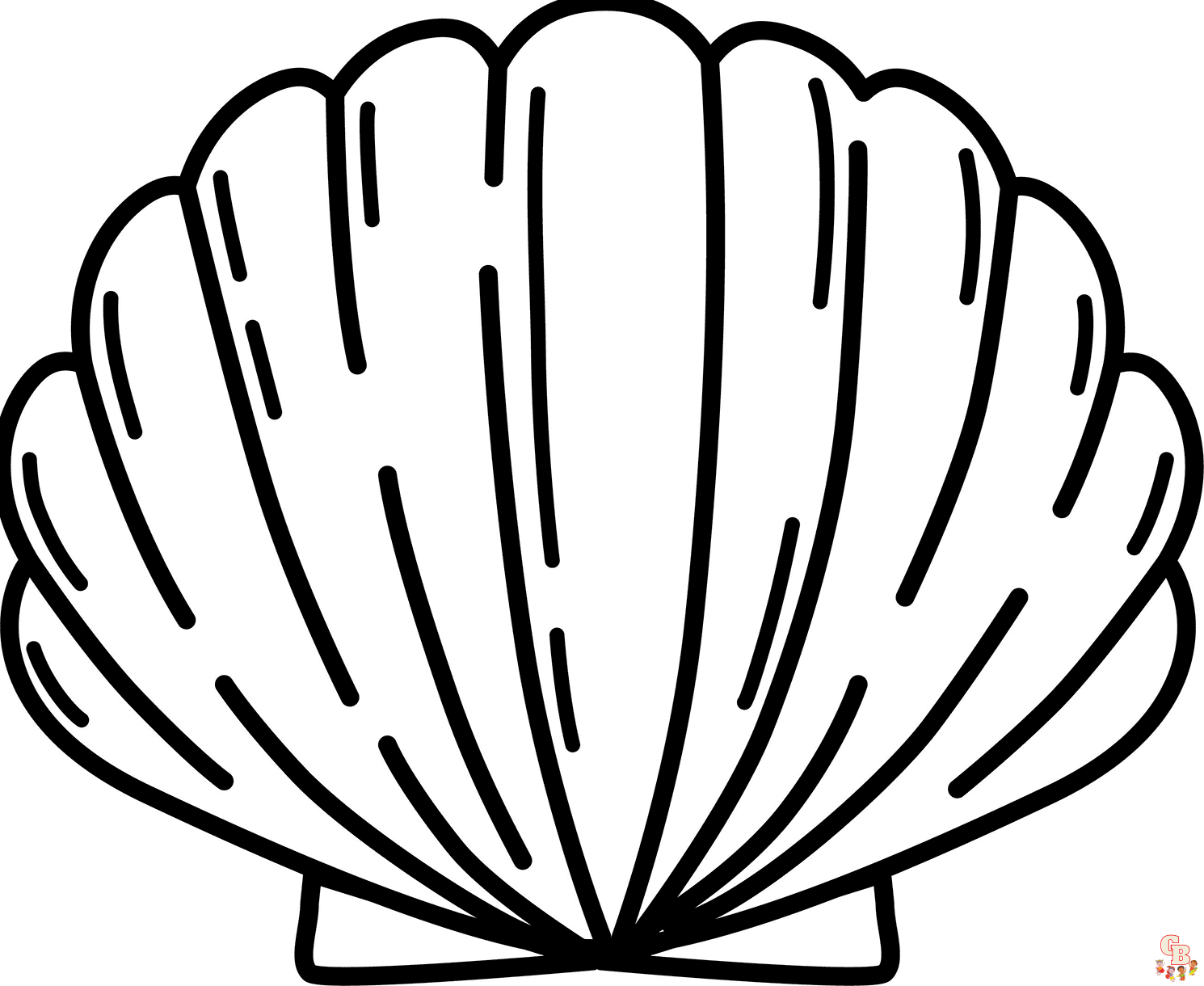 shells coloring pages printable free