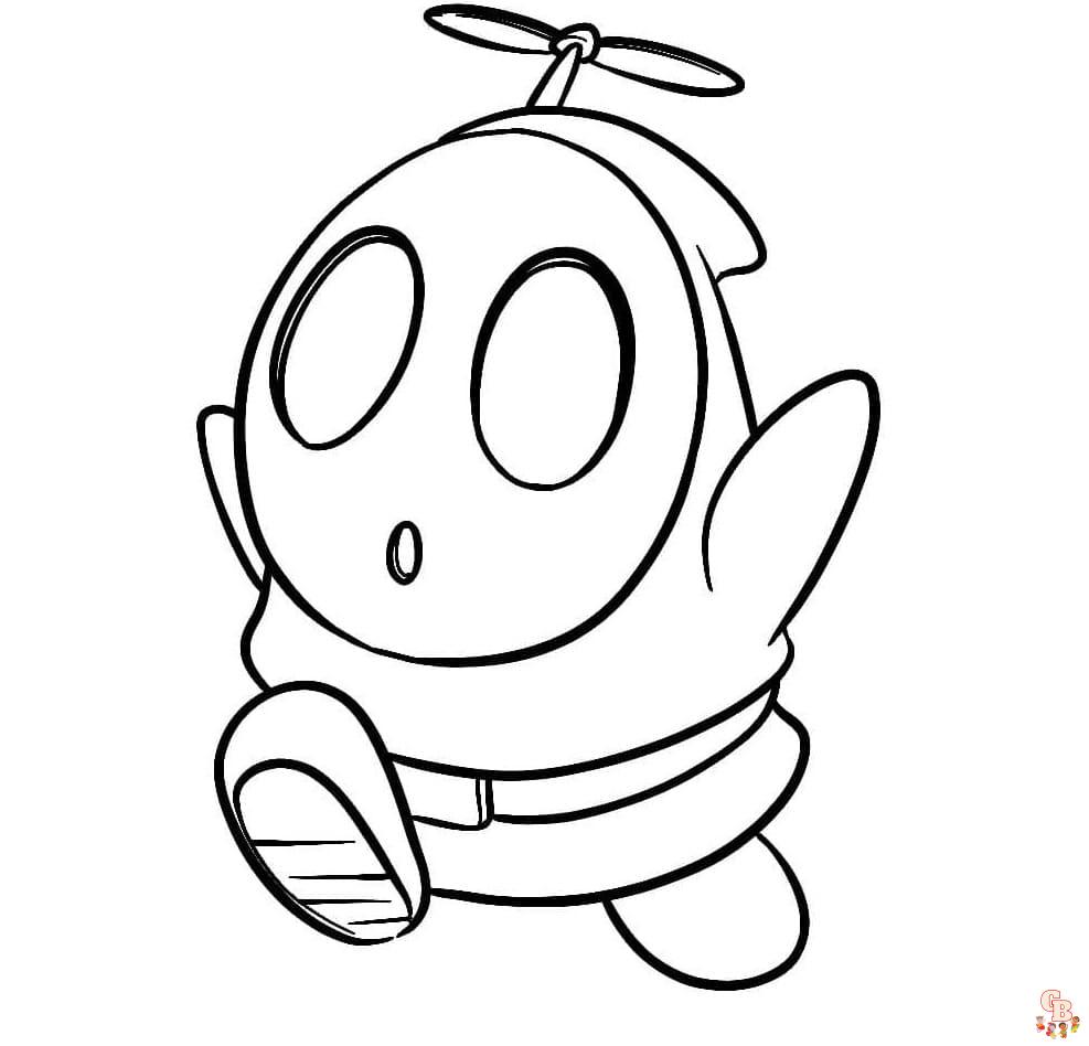 Shy Guy Coloring Pages