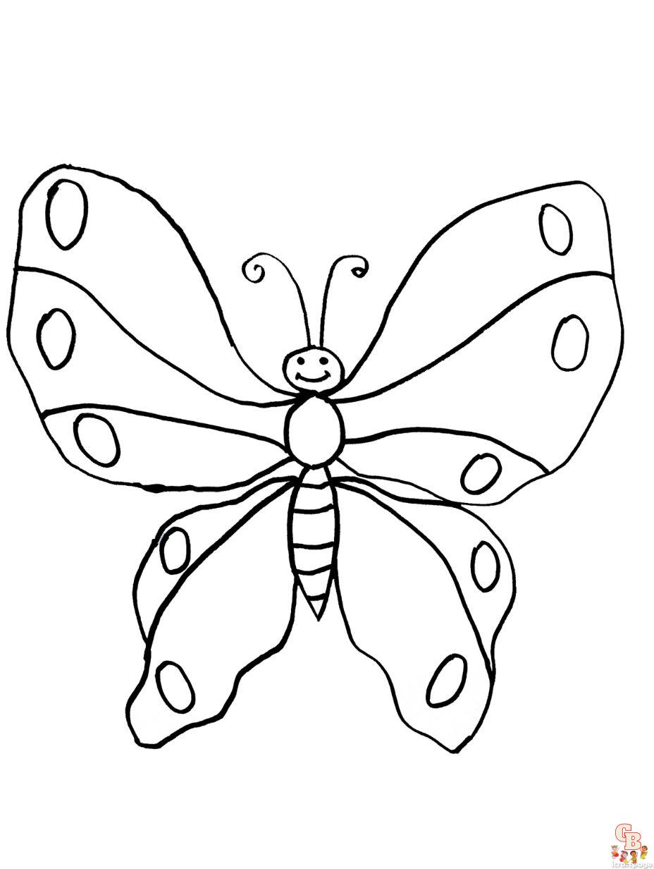 simple butterfly coloring pages printable