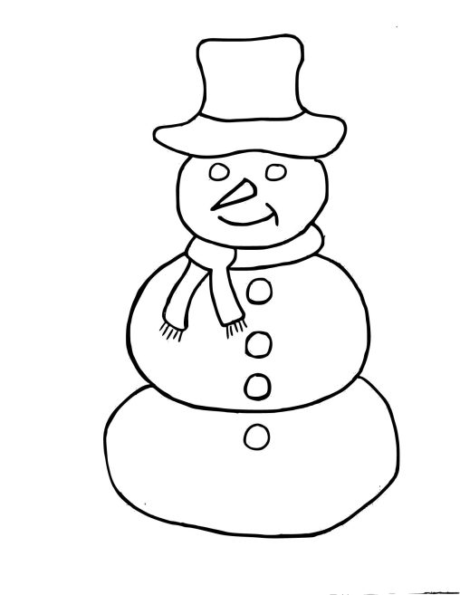 Snowman Coloring Pages Printable and Free For Kids