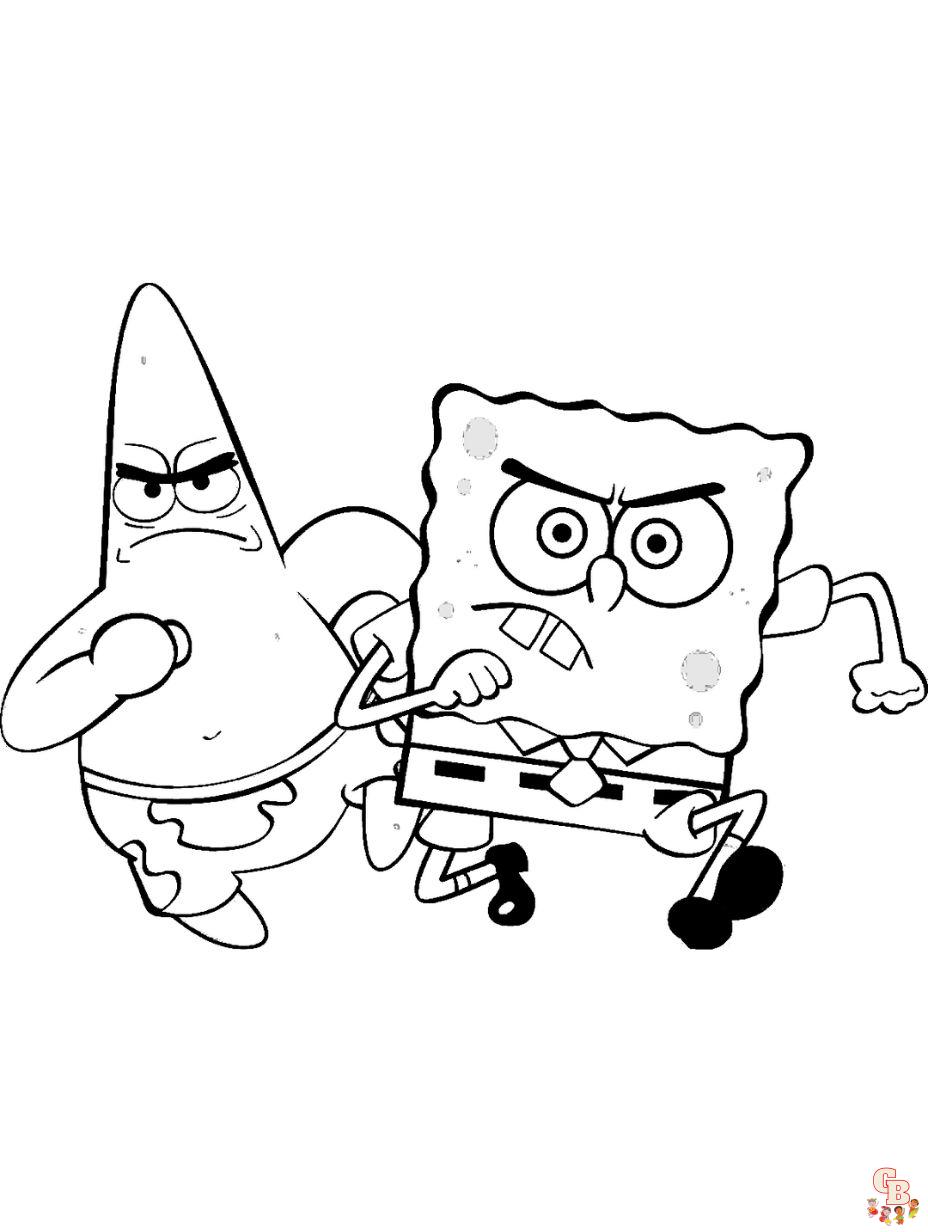 spongebob and patrick coloring pages to print