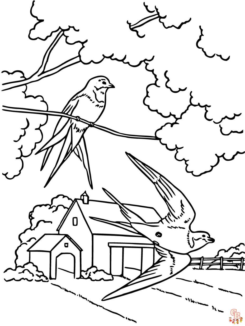 Spring coloring pages
