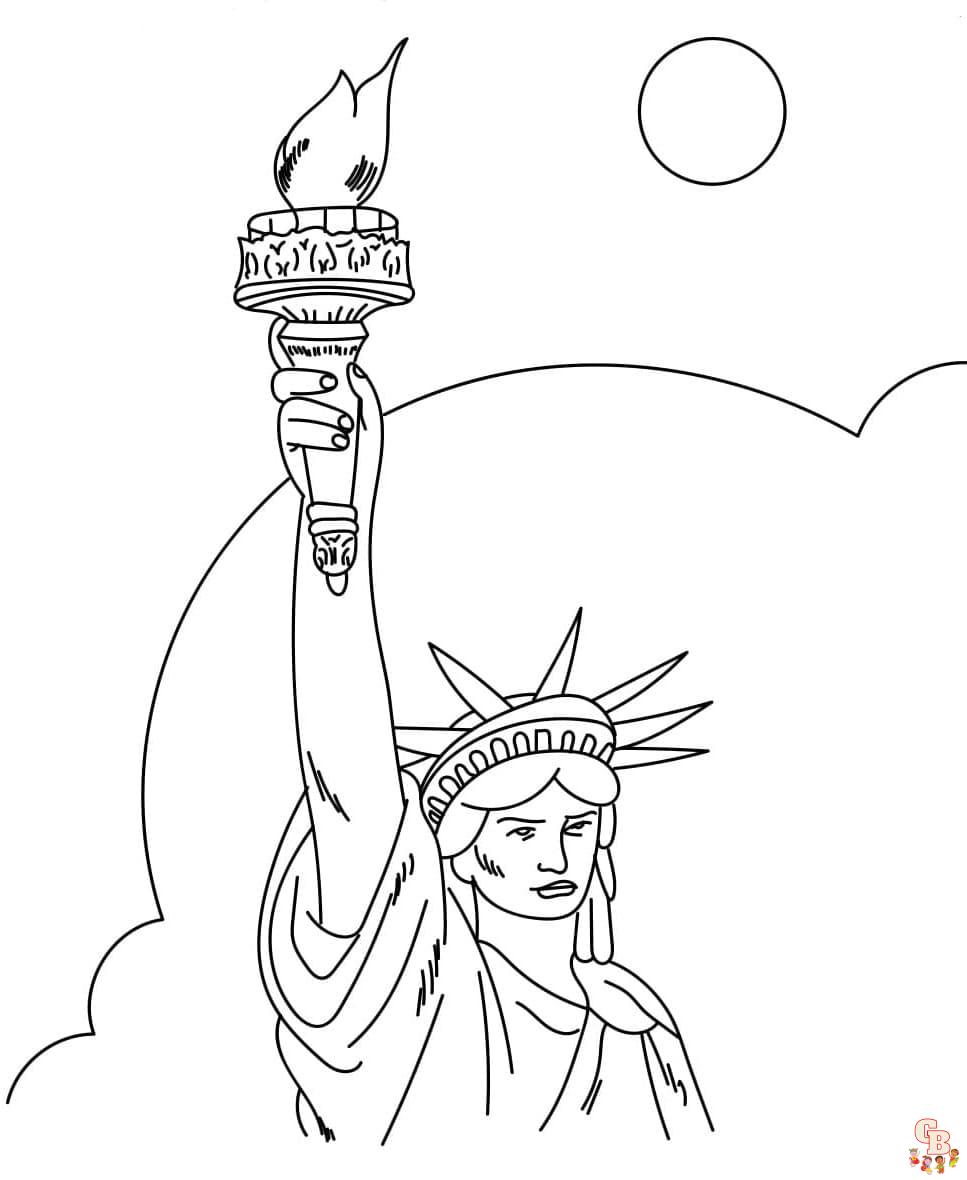 statue of liberty coloring pages printable free