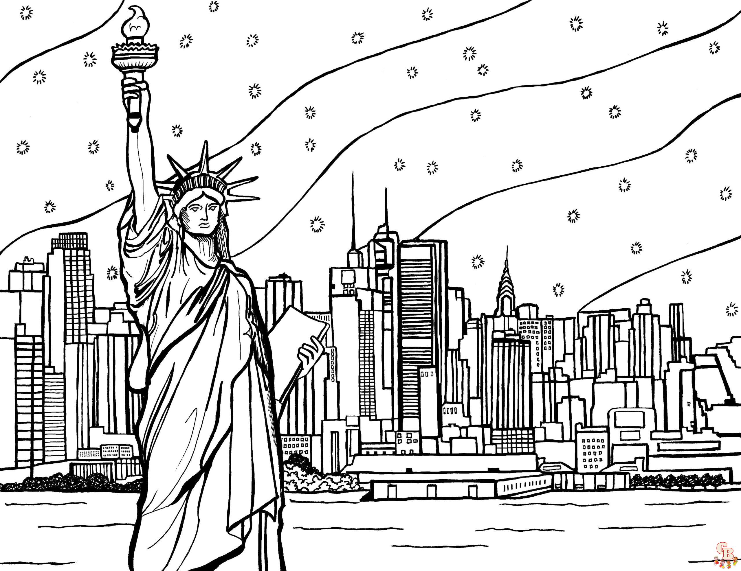 statue of liberty coloring pages printable