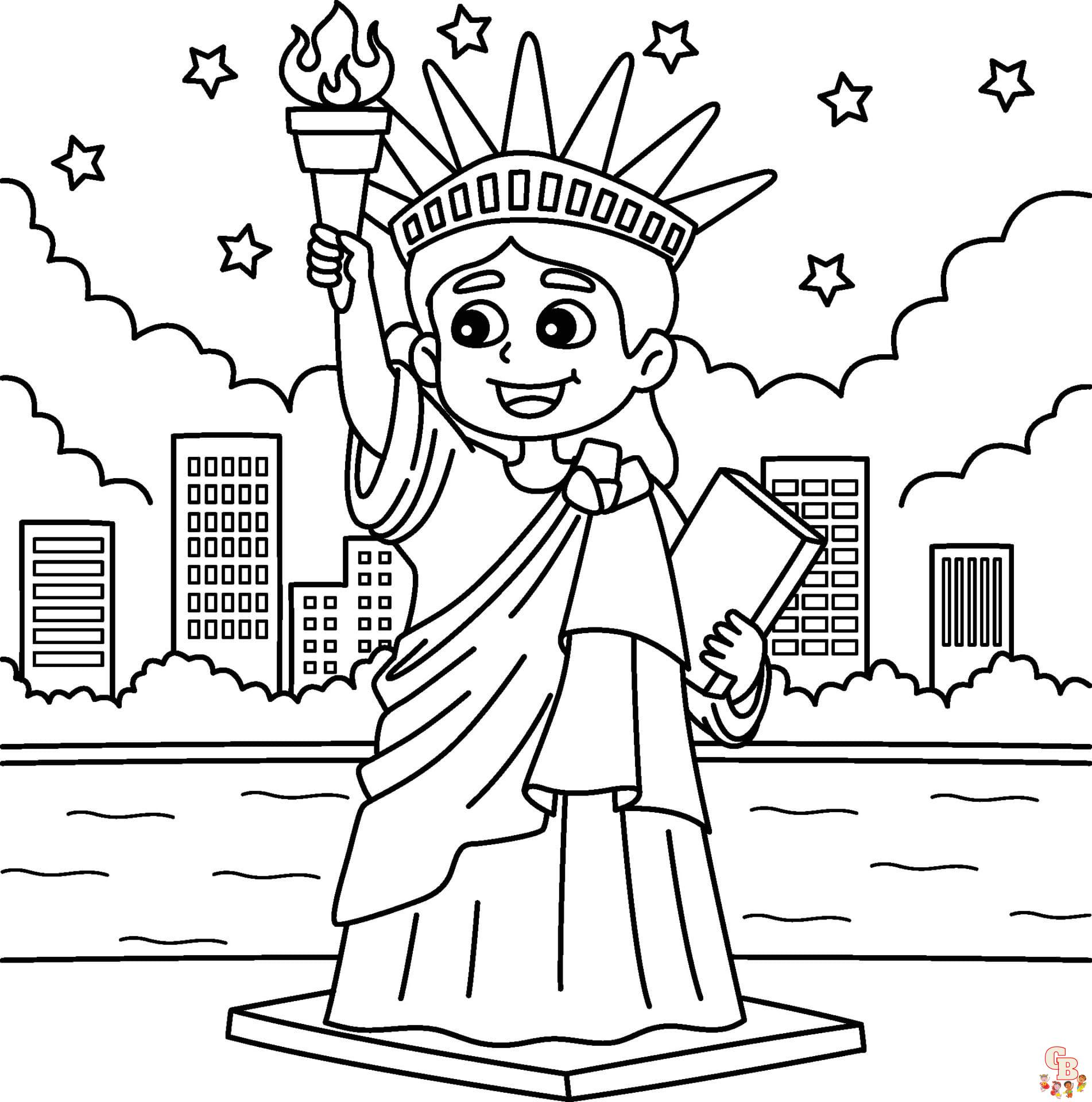 statue of liberty coloring pages to print