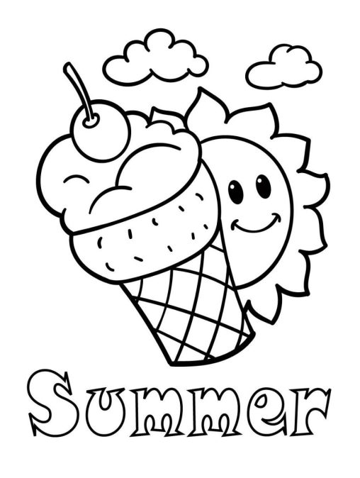 Summer Coloring Pages Free and Printable for Kids and Adults